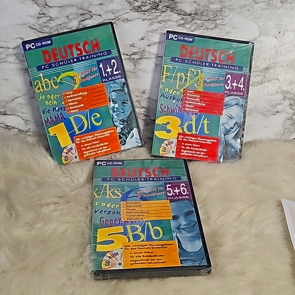 Other - New sealed 3 PC CD-ROMs German homeschooling grades 1 to 6 all subjects